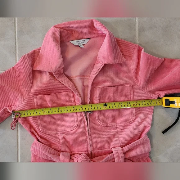 Los Angeles Atelier & Other Stories Coral Corduroy Jumpsuit Size 8 - Picture 6 of 15